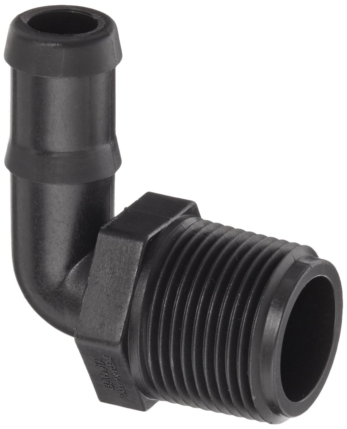 4 Set Part Number HB100/075-90 Product Polypropylene Hose Fitting, 90 Degree Elbow, 1" NPT Male x 3/4" Barbed