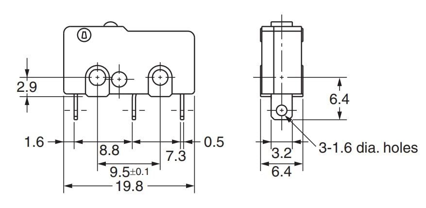 Omron Electronic Components SS-5 Micro Switch, Pin Plunger, SPDT, 5A 250V