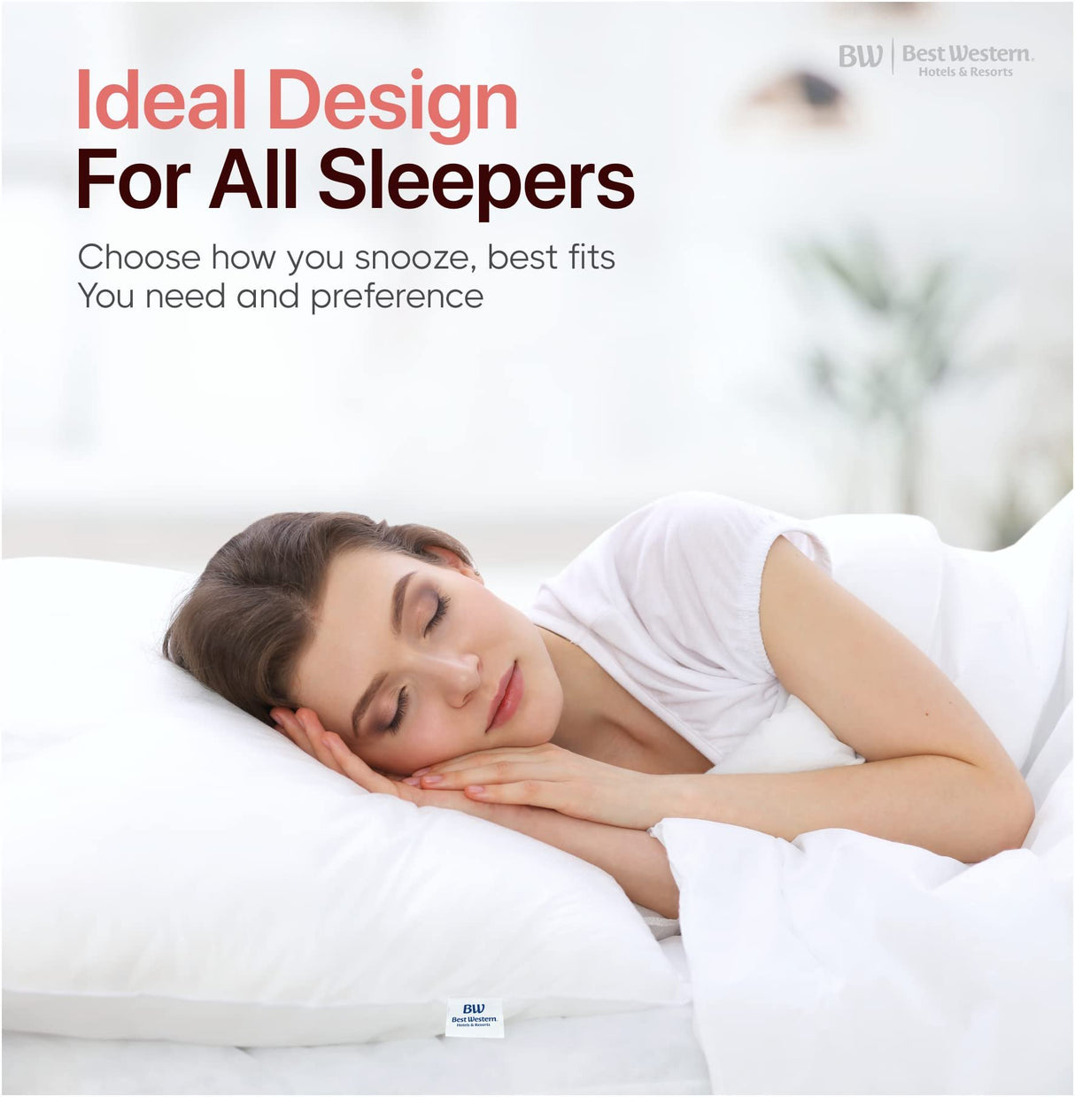 wynrest Best Western Victoria Pillow 20x30 Queen used in Best Western Hotels, Luxury Made in USA, T230 100% Cotton, Eco Adaptive Fiber Fill, Back or Stomach Sleepers, Hypoallergenic