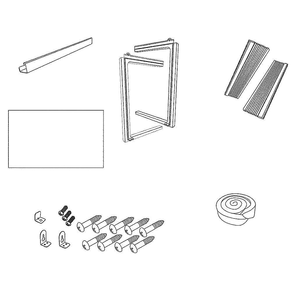 Ge WJ01X24906 Room Air Conditioner Installation Kit Genuine Original Equipment Manufacturer (OEM) Part