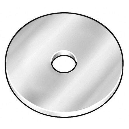 3/8" x 3" OD Zinc Plated Finish Low Carbon Steel Fender Washers, 5 pk.