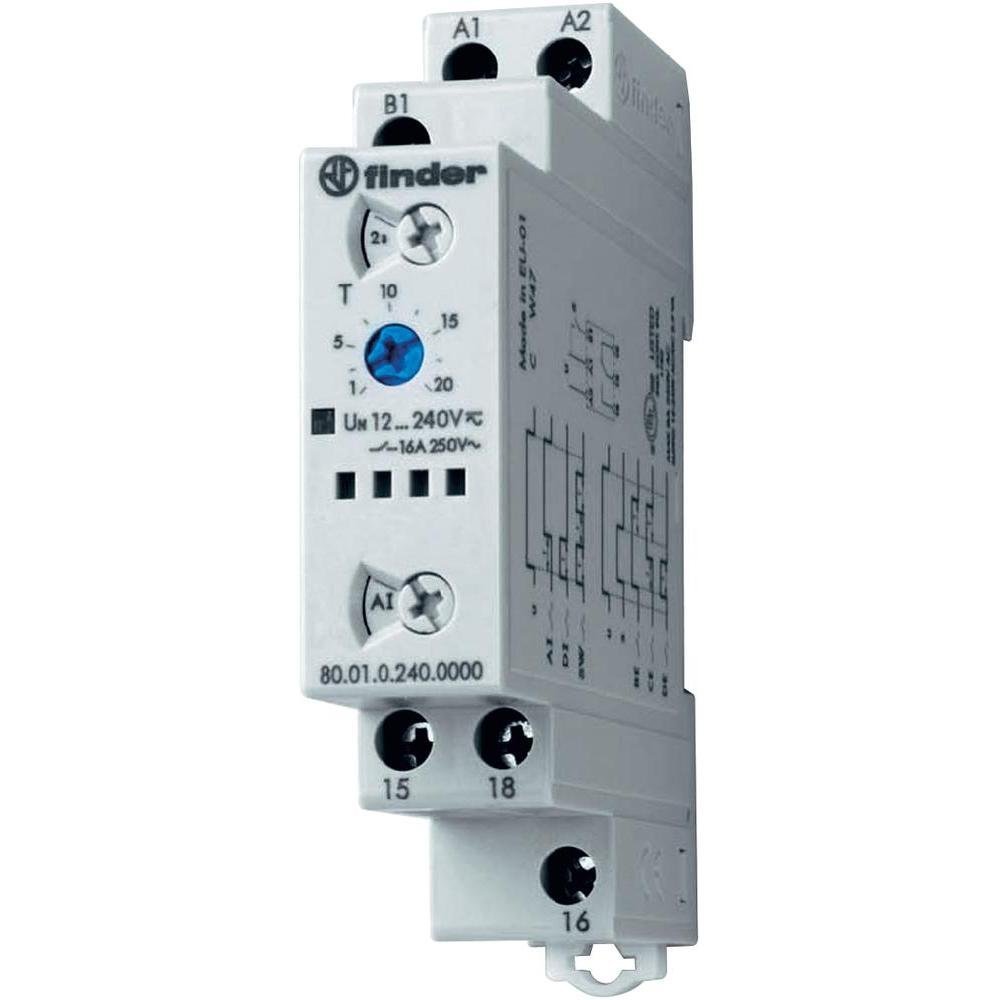 Time delay Relay Finder 80.01.0.240.0000-1 Multifunction Time Range: 24 h (max) 1 Inverter (RT) 1 pc(s)