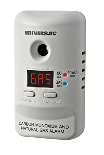 Universal Security Instruments M Series Plug-In Carbon Monoxide and Natural Gas Alarm with 9 -Volt Battery Backup, Model MCND401B,Classic White