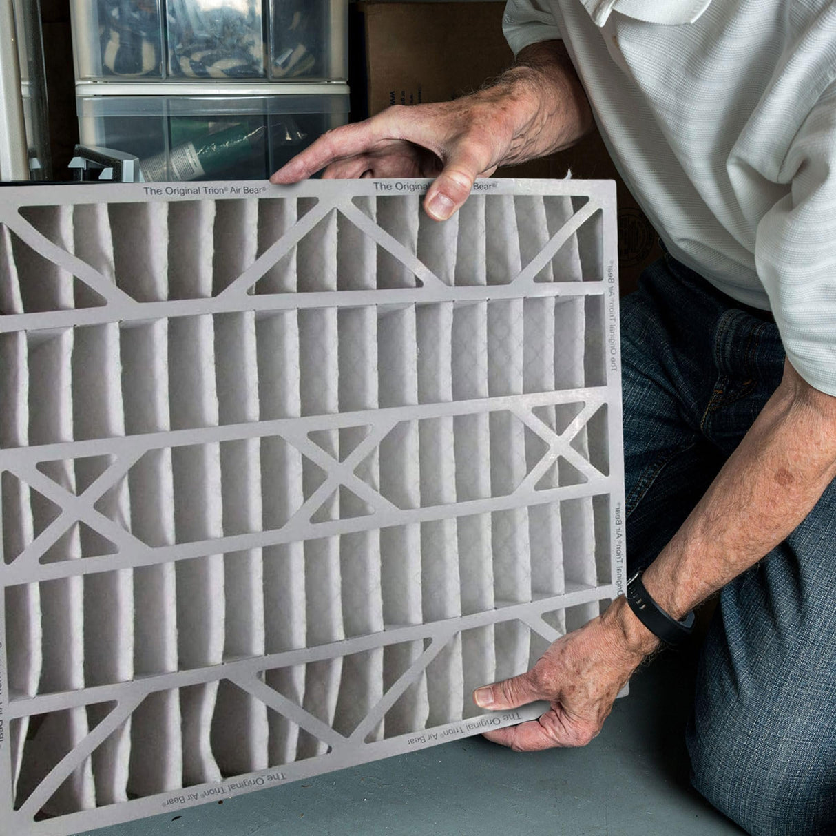 Trion Air Bear 16 x 25 x 5 Inch MERV 11 High Performance Air Purifier Filter Replacement for Air Bear Cleaner Purification Systems, White (3 Pack)