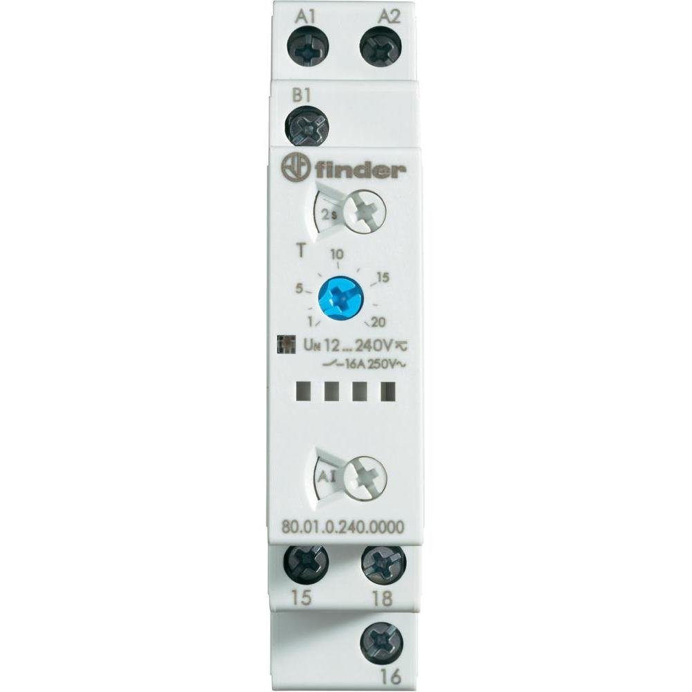 Time delay Relay Finder 80.01.0.240.0000-1 Multifunction Time Range: 24 h (max) 1 Inverter (RT) 1 pc(s)