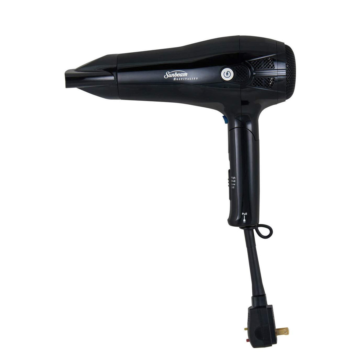 Sunbeam HD3010-005 Retractable Cord Folding Handheld Hair Dryer with Concentrator, 1875 Watts, Cool Shot Button, Tourmaline Ionic, Black