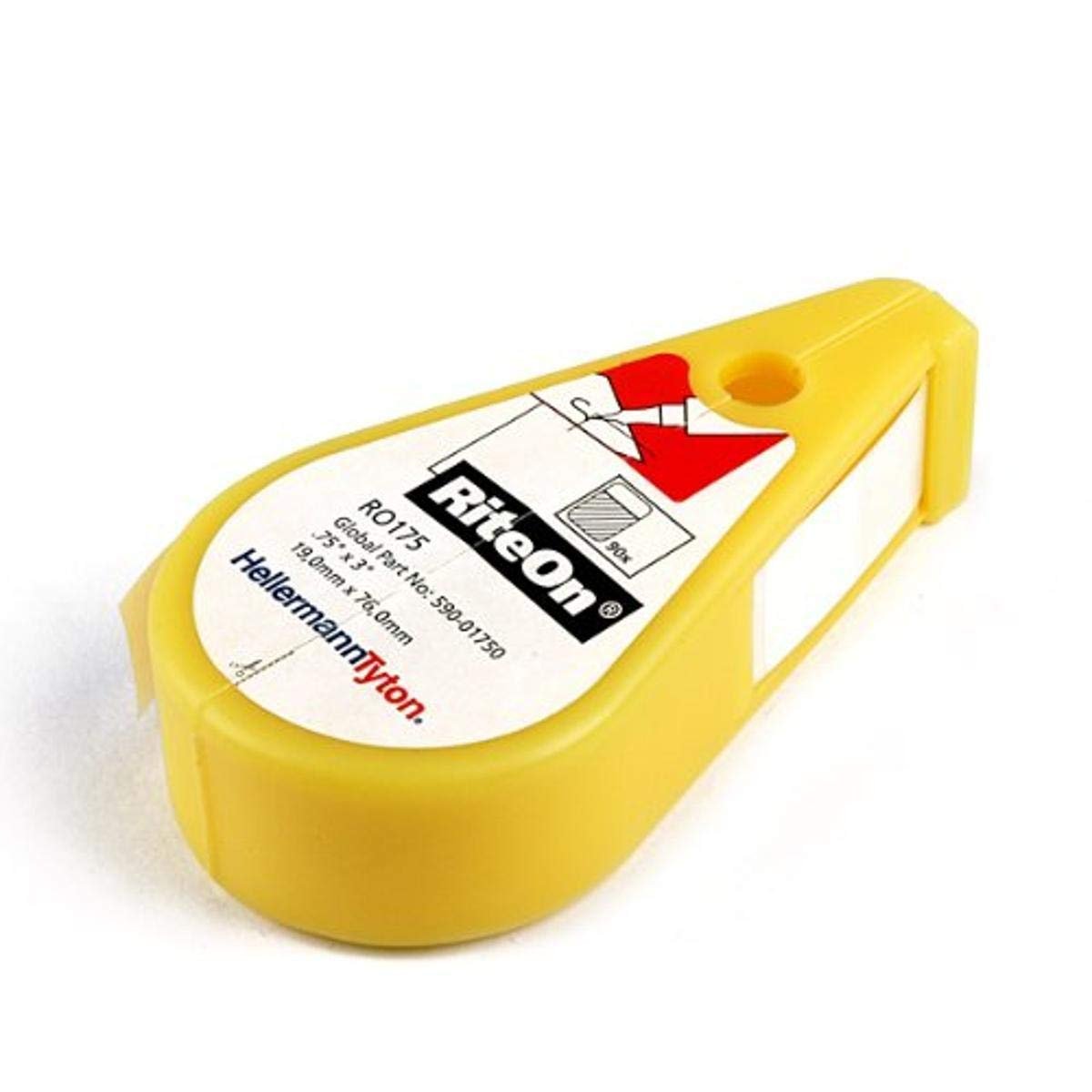 HellermannTyton RO514 Rite-On Self-Laminating Label Dispenser, 0.75" X 0.375" X 1.25", Vinyl, White (Pack of 200)