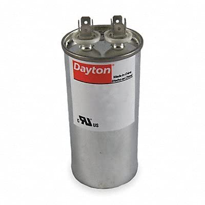DAYTON 6FLP3 Motor Run Capacitor, 6 MFD, 370V, Round