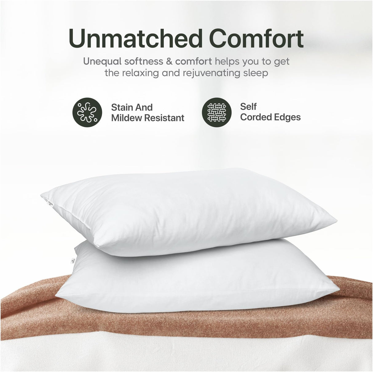 Best Western EVEREST Pillow 2 Pack 20x30, Made in USA, MEDIUM SOFT used in hotels