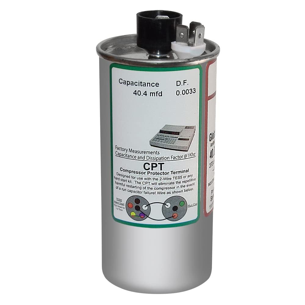 Amrad USA2215 Series Round USA-Made Motor Run Capacitor, 40 Mfd, 370/440 Vac-132330