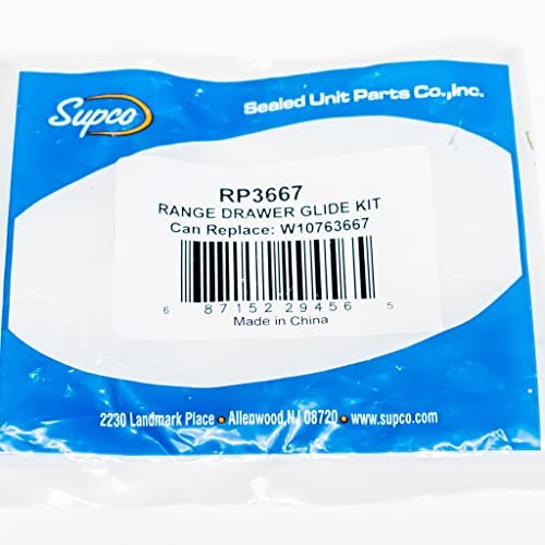 Supco Range Drawer Glide Kit fits Whirlpool, AP5957524, PS10066107, W10763667