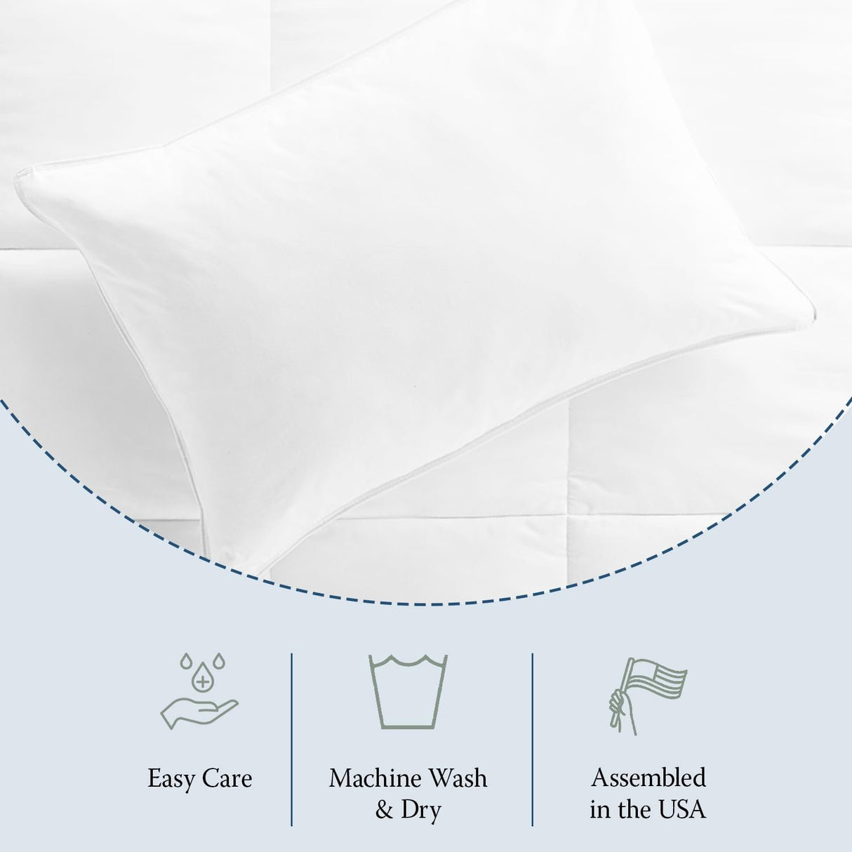 Downlite EnviroLoft Hotel Pillow – Queen/Jumbo Size 20” x 30”, Down Alternative Firm Pillow for Side Sleepers – Hypoallergenic & Luxurious 230 TC Cotton Fabric – Machine Washable/Dryable