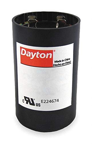 Dayton Round Motor Start Capacitor, 324-388 Microfarad Rating, 110-125VAC Voltage - 2MDT4