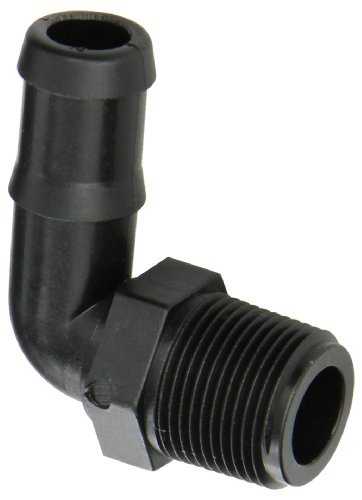 Banjo HB075-90 Polypropylene Hose Fitting, 90 Degree Elbow, 3/4" NPT Male x 3/4" Barbed