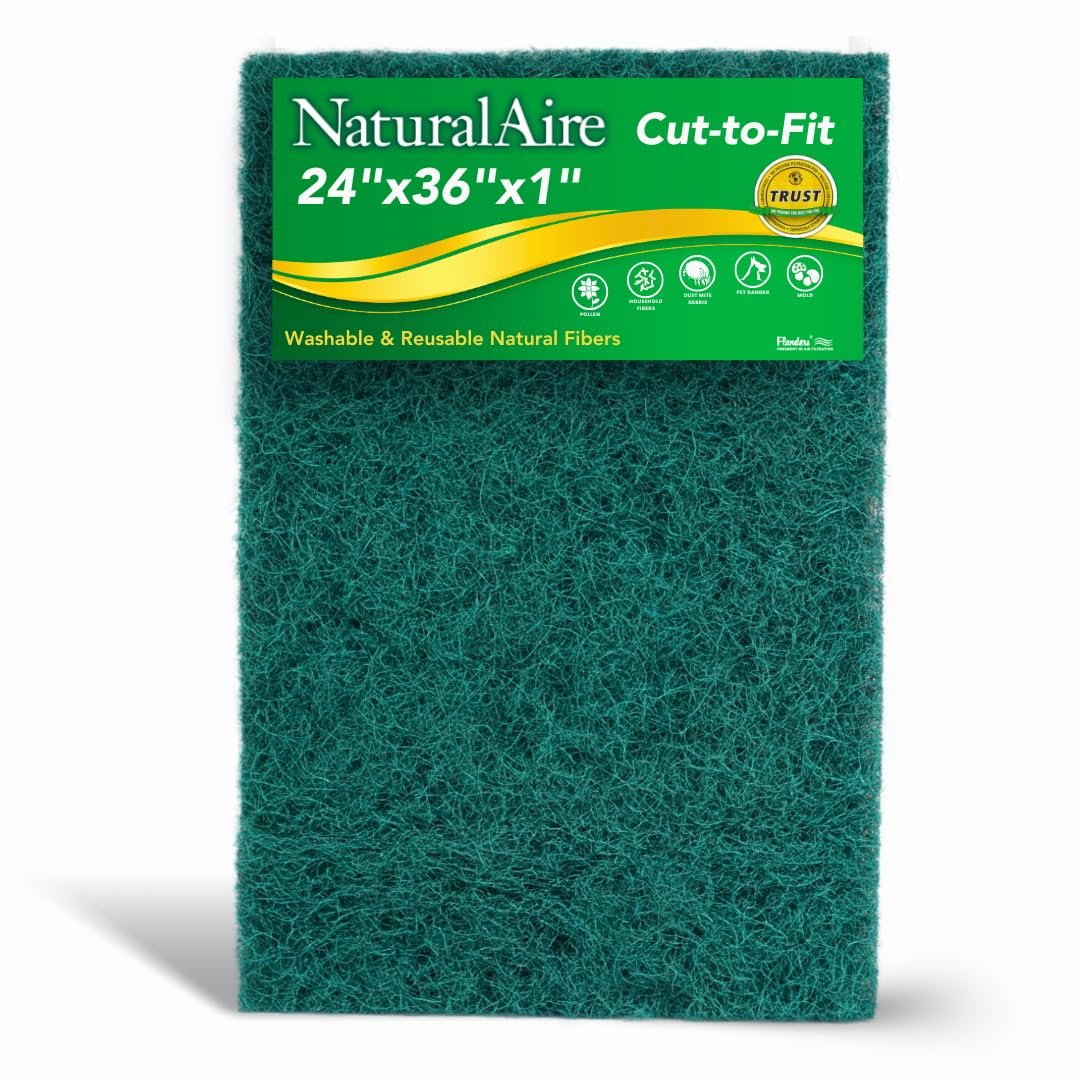 Flanders PrecisionAire 40655.012436 24 by 36 by 1 NaturalAire Cut To Fit Natural Fiber Air Filter