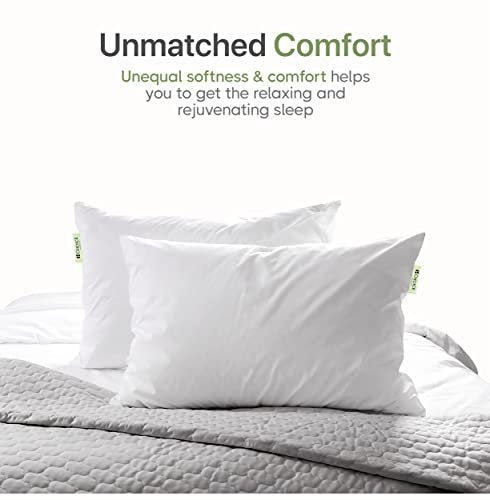 Authentic Choice Hotels’ Luminesse Hypoallergenic Green Label Luxury 2 pcs Soft Pillow, White, Standard (Pack of 2)