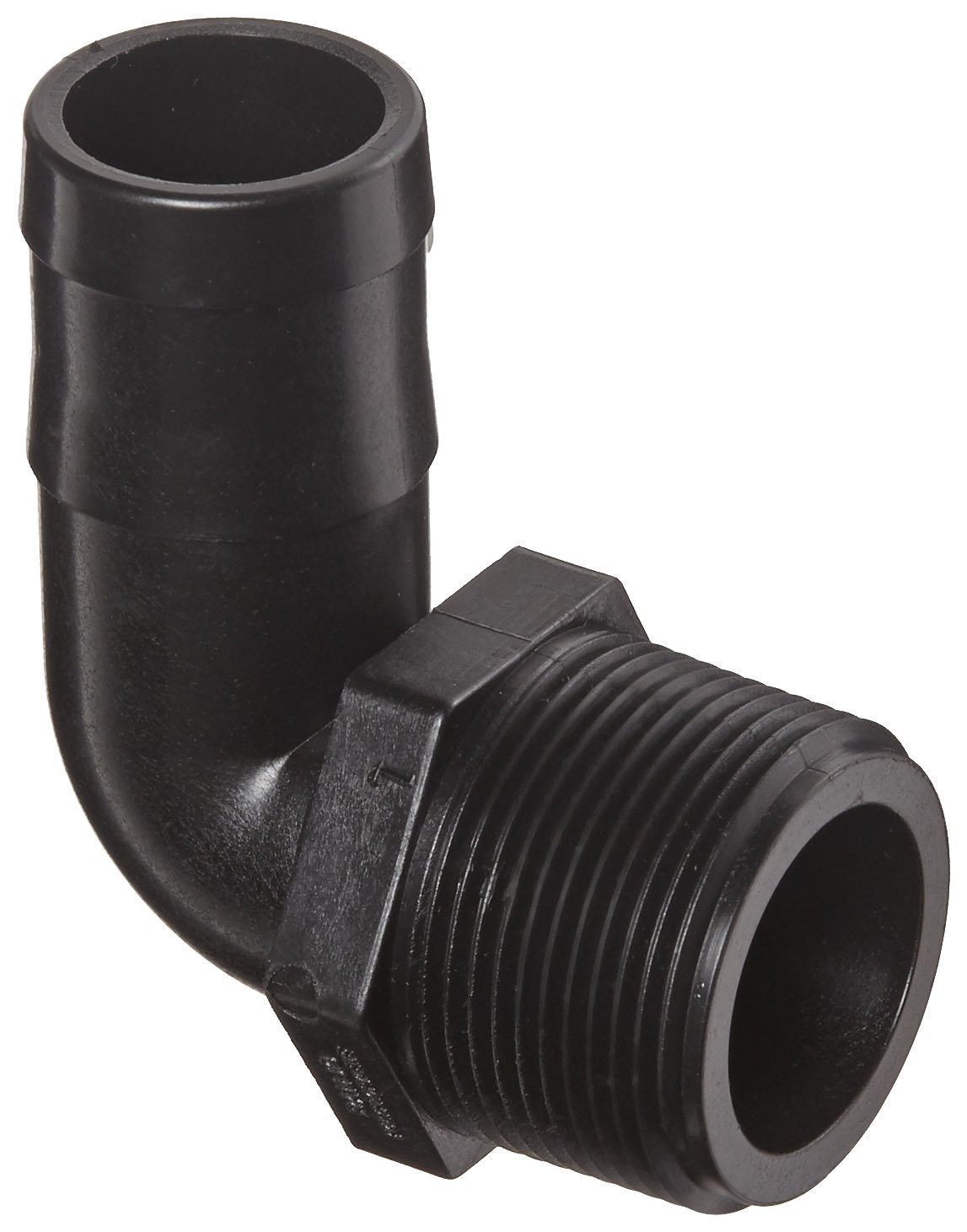 3 Set Model HB125-90 Product Polypropylene Hose Fitting, 90 Degree Elbow, 1-1/4" NPT Male x 1-1/4" Barbed