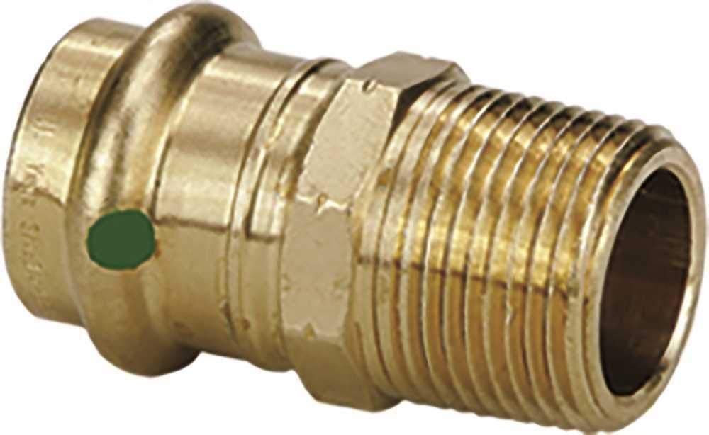 Viega 79230 ProPress Zero Lead Bronze Adapter with Male 3/4-Inch by 3/4-Inch P x Male NPT, by Viega