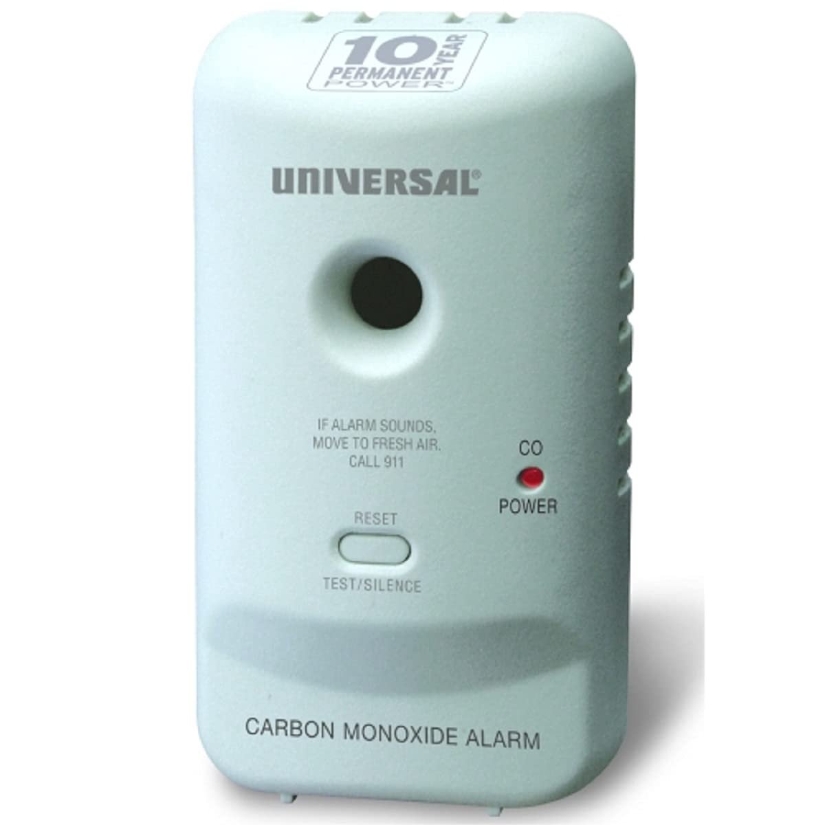 Universal Security Instruments 10 Year Tamper Proof Permanent Power Sealed Battery Carbon Monoxide Smart Alarm, Model MC304SB , White
