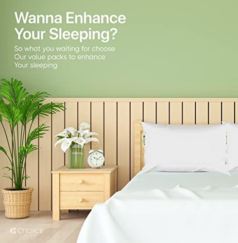 Authentic Choice Hotels’ Luminesse Hypoallergenic Green Label Luxury 2 pcs Soft Pillow, White, Standard (Pack of 2)