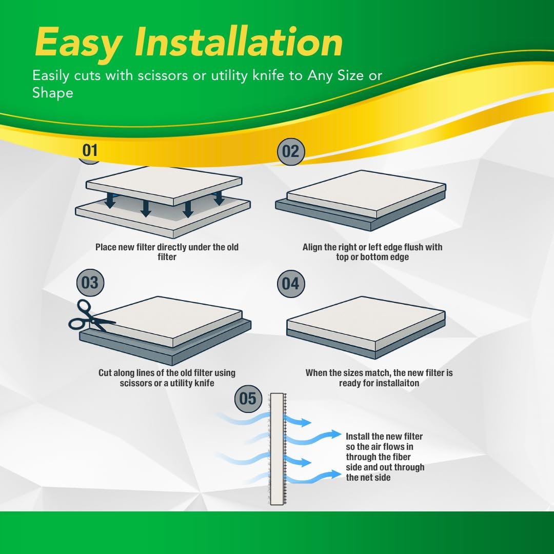 Flanders PrecisionAire 40655.012436 24 by 36 by 1 NaturalAire Cut To Fit Natural Fiber Air Filter