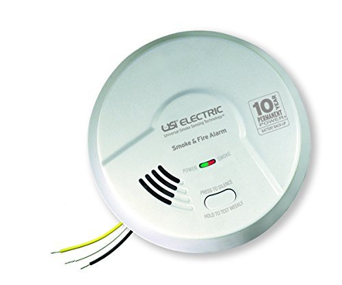 Universal Security Instruments Hardwired 10 Year Tamper Proof Permanent Power Sealed Battery 2-in-1 Universal Smoke Sensing Smoke and Fire Smart Alarm, Model MI106S