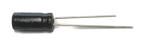 Kemet Set of 10, 105°C Electrolytic Capacitor 47uF 25V (47 mfd 25V) 20% Radial, 3/16" x 7/16" (5x11mm)