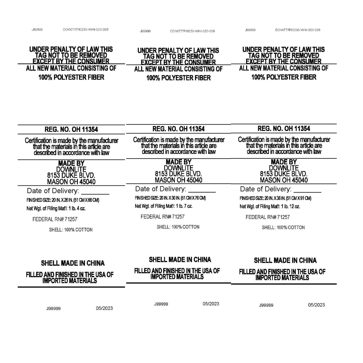 Downlite EnviroLoft Hotel Pillow – Queen/Jumbo Size 20” x 30”, Down Alternative Firm Pillow for Side Sleepers – Hypoallergenic & Luxurious 230 TC Cotton Fabric – Machine Washable/Dryable