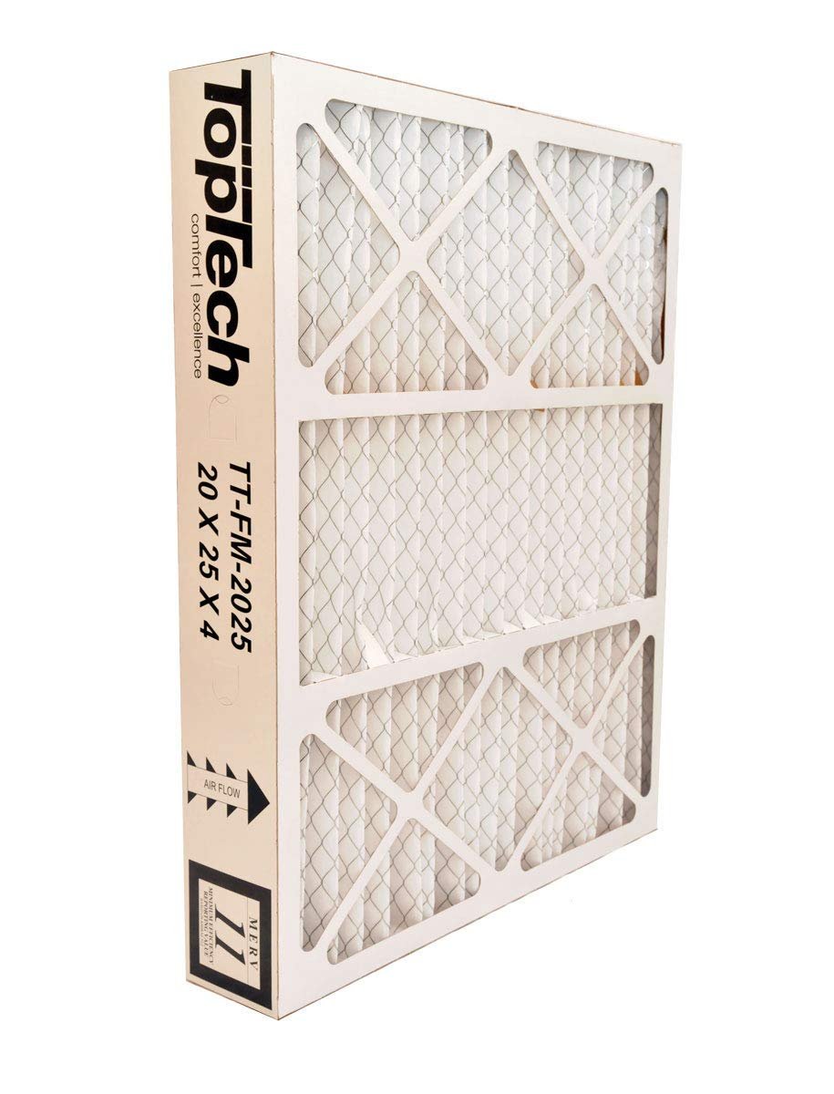 TopTech TT-FM-2025 TechPure TTFM2025 Air Filter 20x25x4 Top Tech OEM Cartridge 20 by 25 by 4 in Furnace MERV 11 for Carrier TT-MAC-2522 TT-MAC-2025