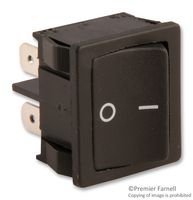 Marquardt Switch, Rocker, Dpst, 10A, 250A, Black - 1802.1108
