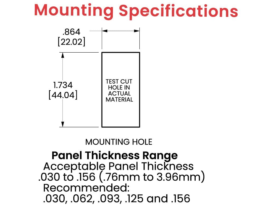 Carling Technologies Rocker Switch L11D1S001-AZZ00-000, SPST ON-None-Off 20A 12V, Sealed Non-Illuminated | Pack of 2
