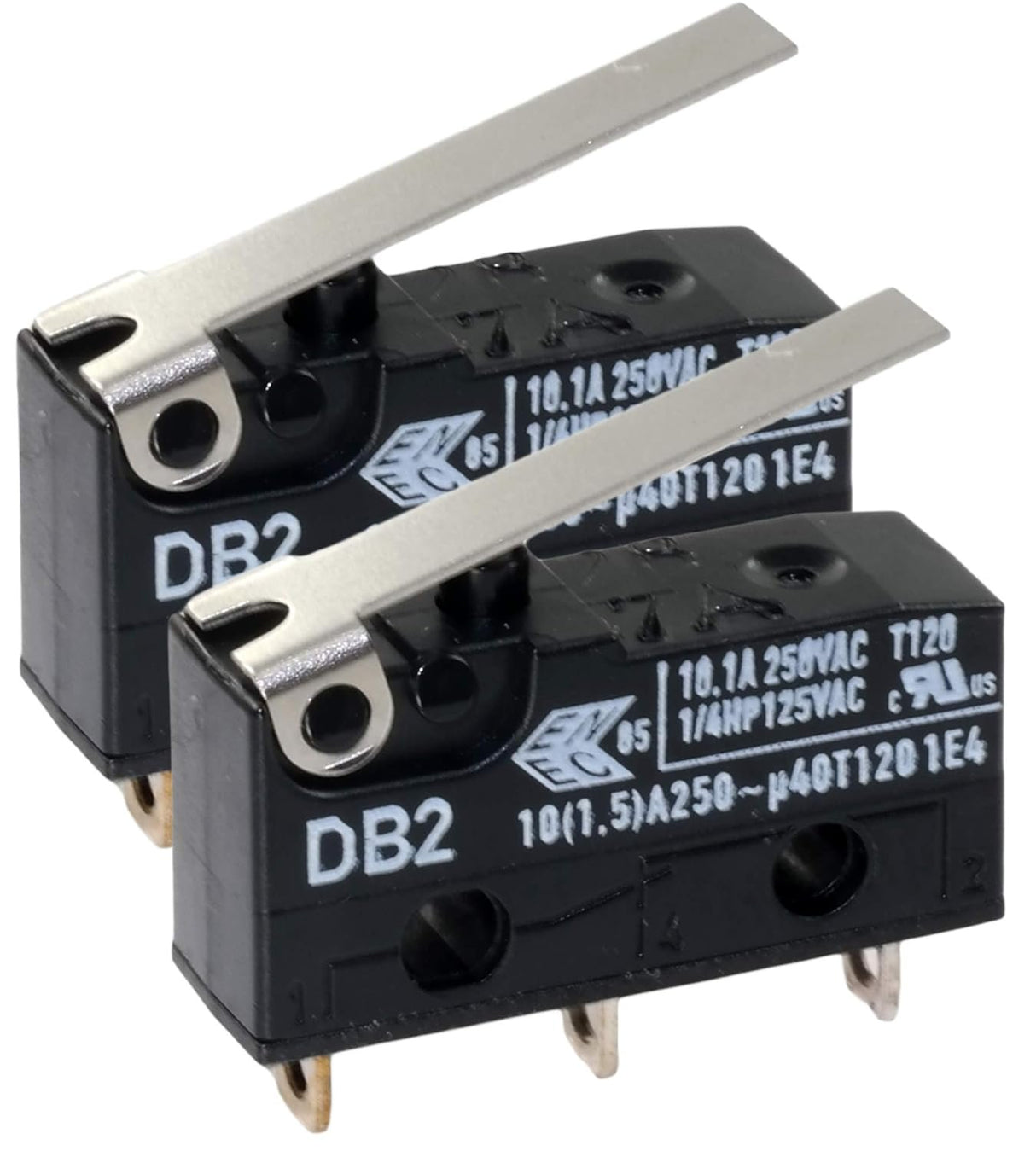 ZF Electronics 2X Cherry Db2ca1lb Micro Switch Hinge Lever Spdt 10.1a 250v No.59K9990