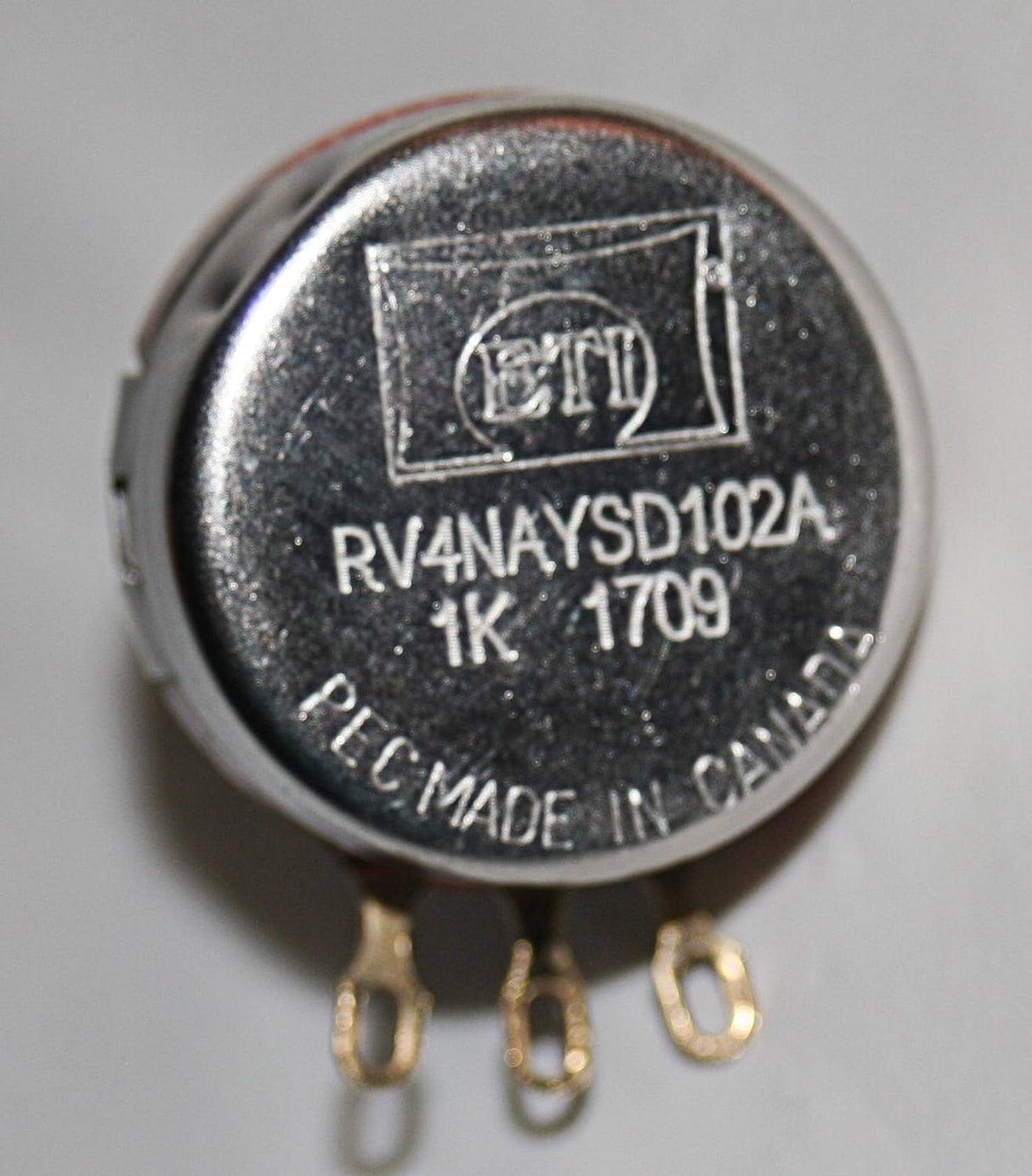 ETI SYSTEMS RV4NAYSD102A POTENTIOMETER ROTARY, 1KOHM 10%, 2W