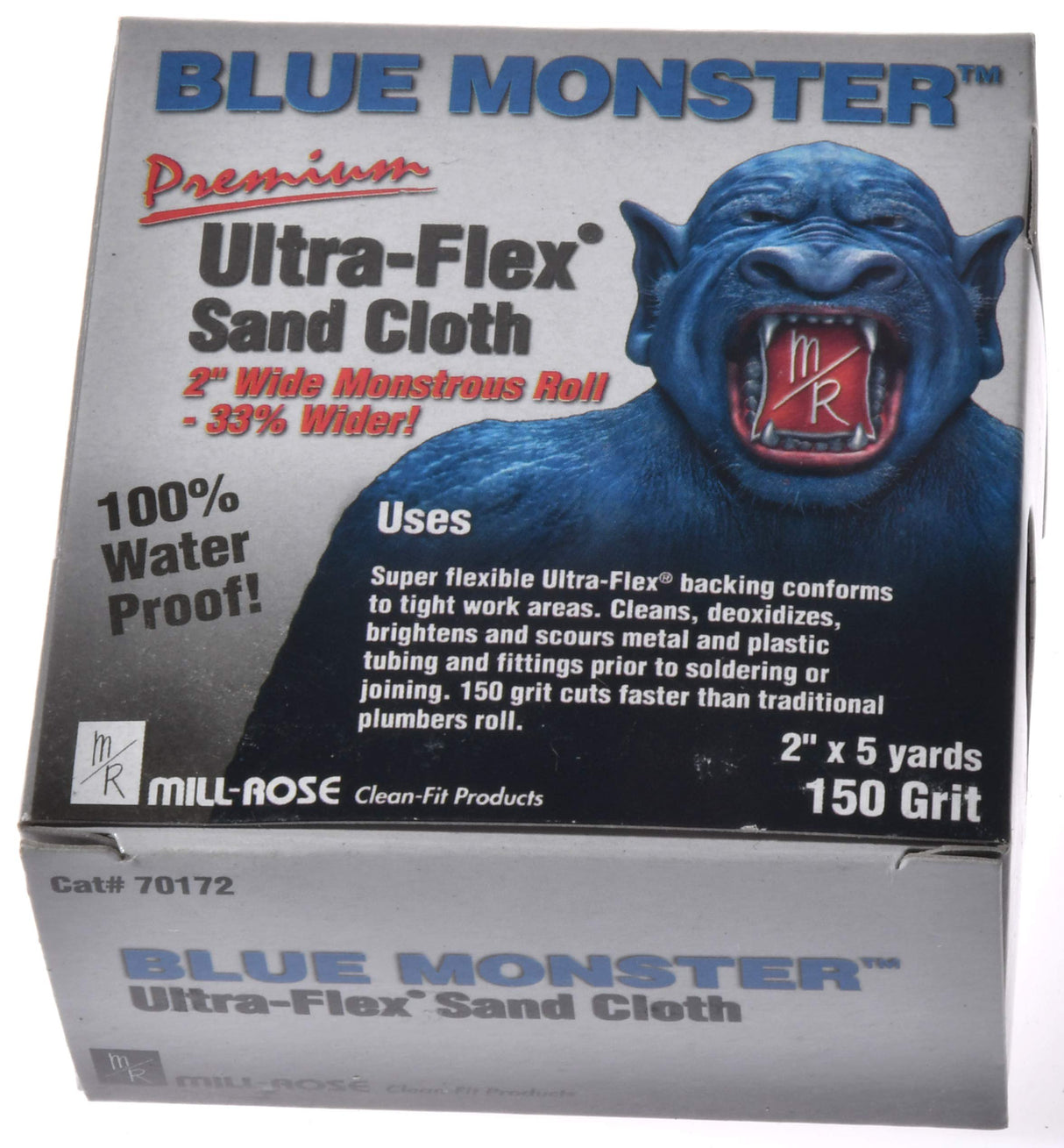 Mill-Rose 70172 Millrose Monster Ultra Flex Premium Mini Strips Abrasive Cloths, 2" x 5-Yard, Blue