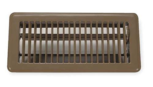 14" x 6" Floor Register,Brown