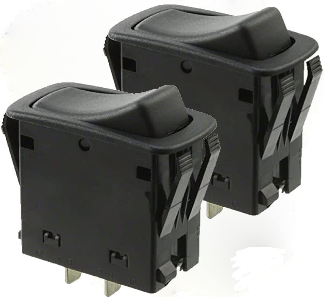 Carling Technologies Rocker Switch L11D1S001-AZZ00-000, SPST ON-None-Off 20A 12V, Sealed Non-Illuminated | Pack of 2