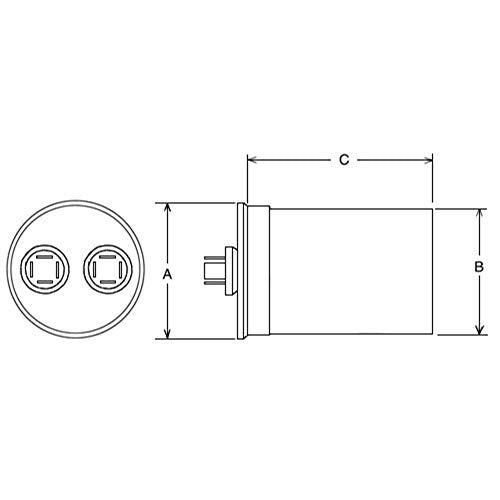 Rheem OEM Round Replacement Run Capacitor 15 UF/MFD 370 Volt (43-25136-08)