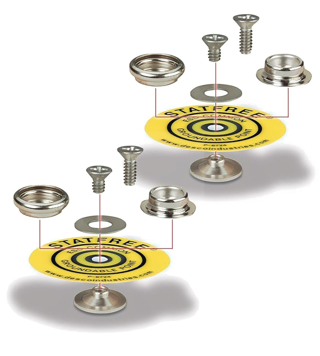 Desco 09864 (Pack of 2) Universal SNAP MOUNTING KIT