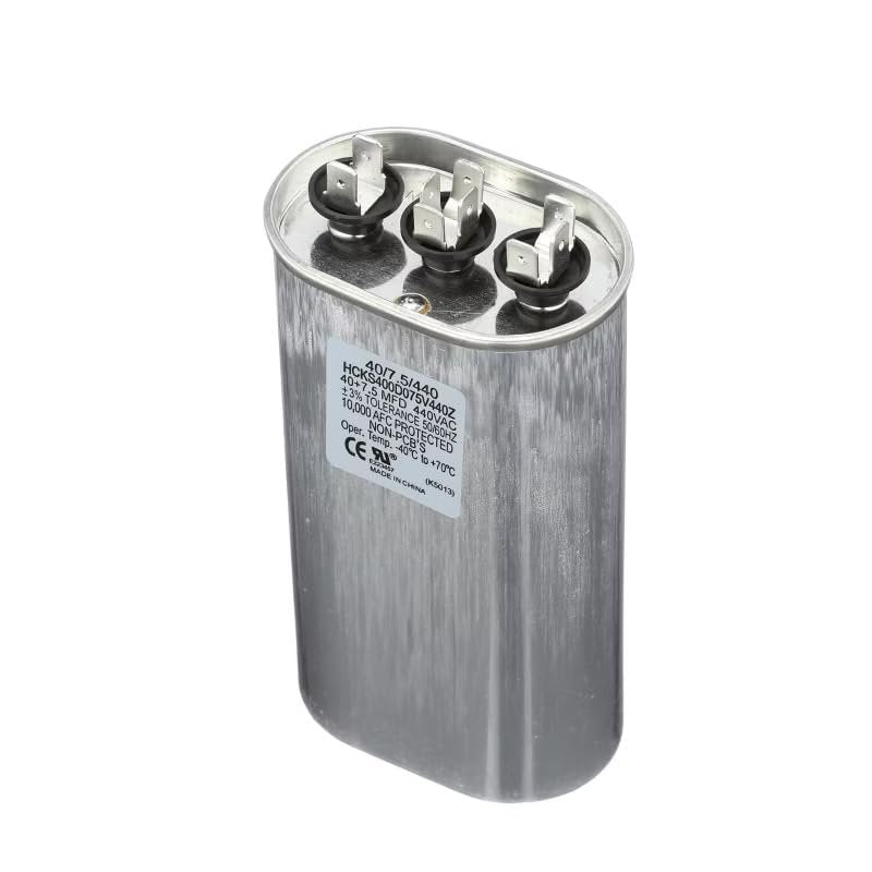 TopTech TradePro 40+7.5 MFD 440V AC Oval Run Capacitor (TP-CAP-40/7.5/440)