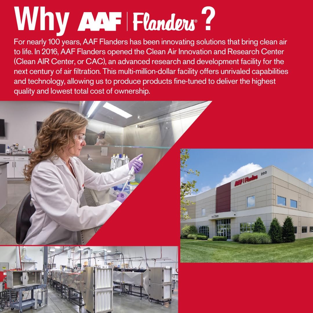 Flanders EZ-Flow II 12x20x1 Air Filters, MERV 1, Furnace, HVAC, & AC Filter - High-Airflow, Energy-Efficient, Fiberglass Media 10055.011220, (2-Pack)