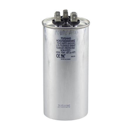 TradePro 70/5 MFD 370/440 Volt Round Dual Run Capacitor