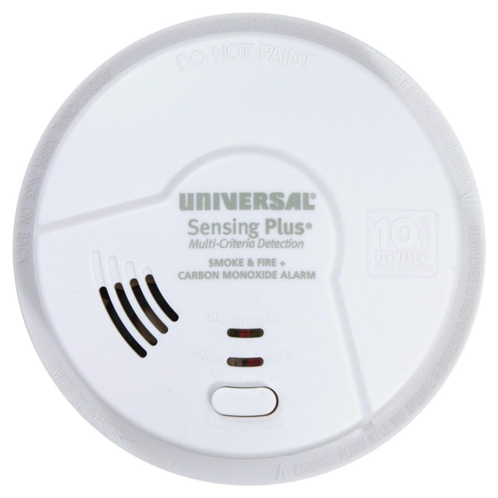 USI AMIC3511SB Sensing Plus Multi Criteria Combo Smoke, Fire & Carbon Monoxide Alarm with 10 Year Battery