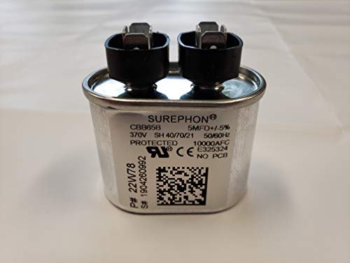 5 mfd 370V Capacitor 100600-01 22W78 Armstrong Lennox
