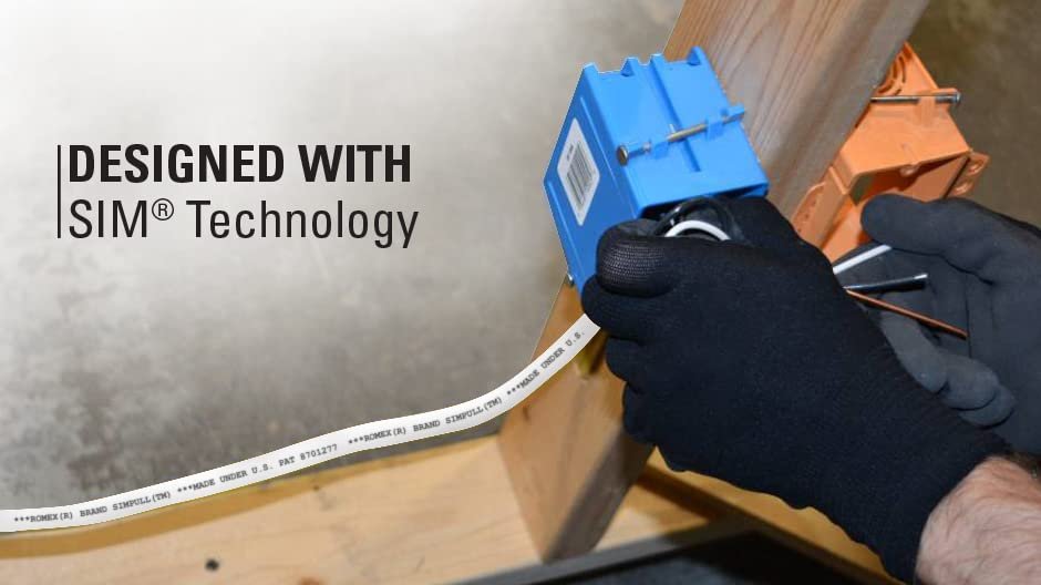 Southwire Romex Brand Simpull Solid Indoor 14/2 W/G NMB Cable 25ft coil - SW# 28827421