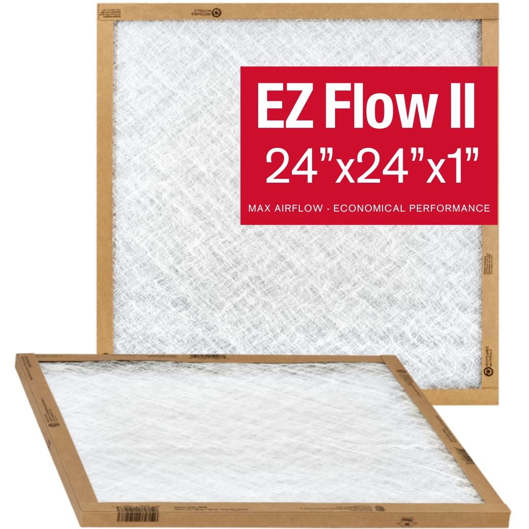 Flanders EZ-Flow II Air Filter 24X24X1 - QTY of 2 Filters