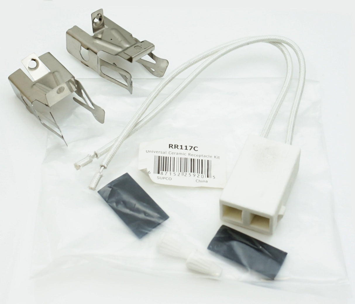 Supco Top Burner Ceramic Receptacle Kit for Whirlpool, AP3075808, PS340571, 330031