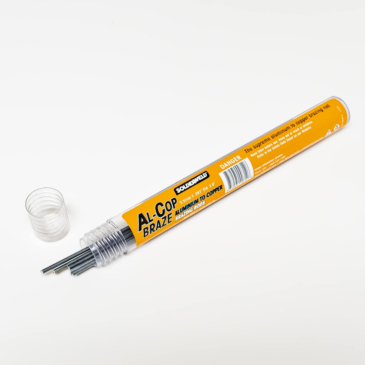 Solderweld SW-ALCU5.5 Al-Cop Braze Aluminum to Copper Brazing 5 8'' Rods per pPack, Silver