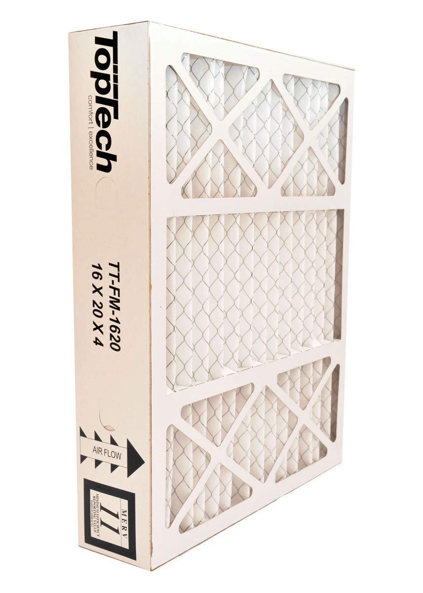TopTech TT-FM-1620 Ready to Use TechPure TTFM1620 Air Filter 16x20x4 Top Tech OEM Cartridge 16 by 20 by 4 in Furnace MERV 11 for Carrier TT-MAC-1722