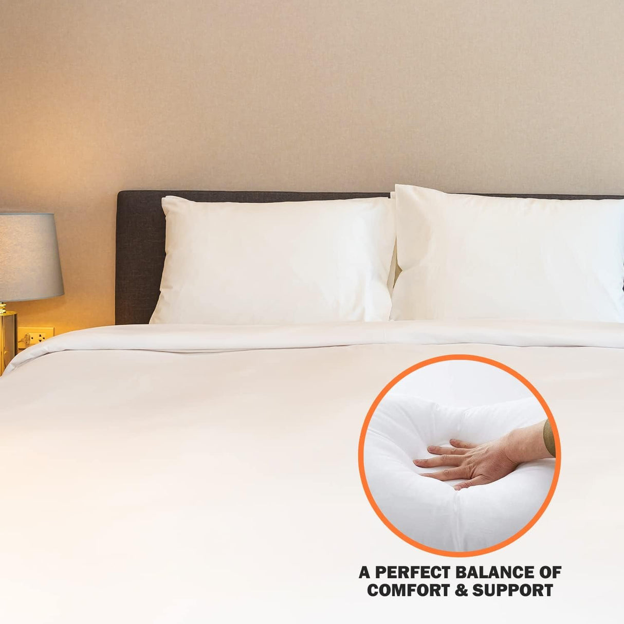 Wynrest Cluster Pillow Queen 20x30 Firm Hotel Pillow 100% Direct Firm| Used in Many Hotels & Resorts | Perfect for Back, Side, Sleepers (1, 20x30)