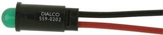 DIALIGHT 559-0202-003F Panel Mount Indicator, LED, 6.35MM, Green, 5V